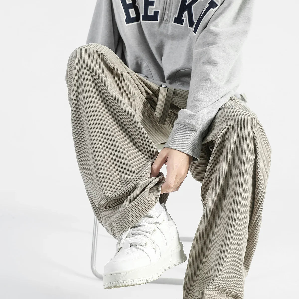 saferido Y2k Harajuku Corduroy Baggy Sweatpants Harem Pants Men Korean Fashions Wide Leg Pants Japanese Streetwear Joggers Pants