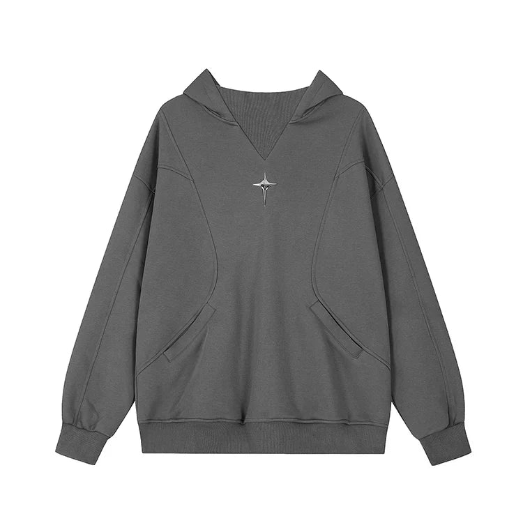 saferido American Street Retro Hooded Sweater for Men and Women Autumn New Design Sense Couple Loose Versatile Coat