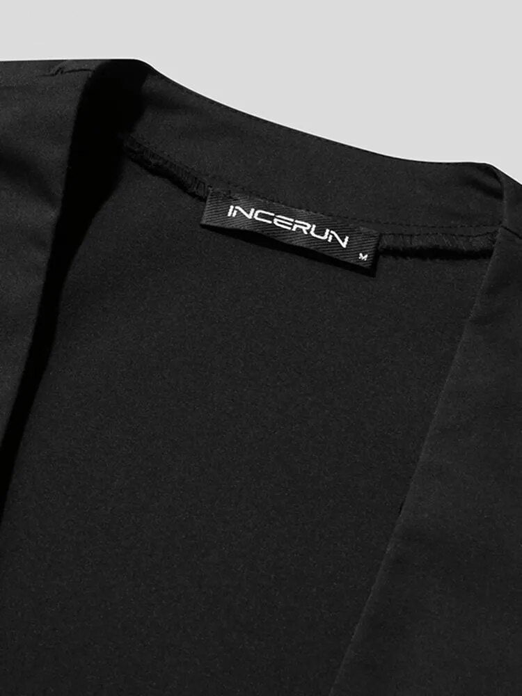 Stylish New Men Blazer Leisure Style Loose Buttons Male All-match Simple Collarless Long-sleeved Suits S-5XL Tops