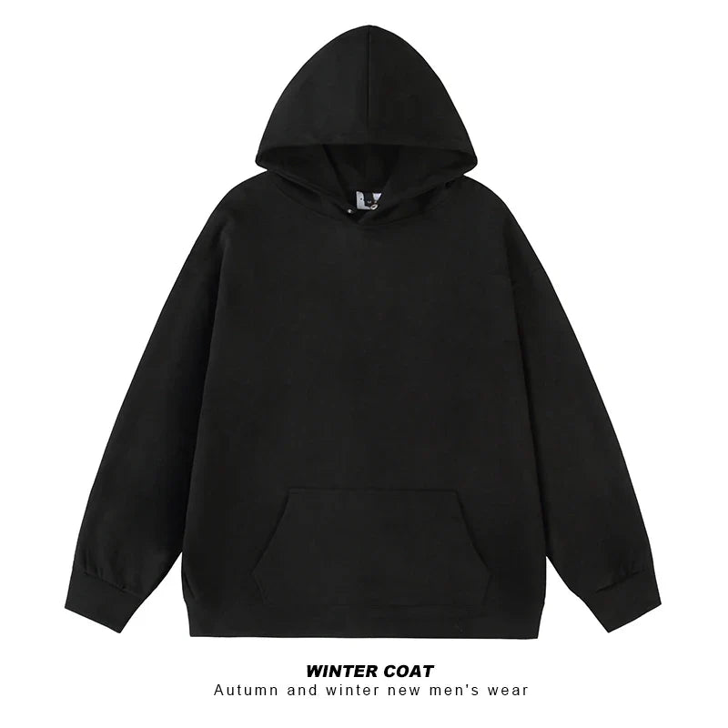 saferido Fall Men Sweatshirts Japanese Streetwear Vintage Trend Unisex Couple Loose Harajuku Casual Fleece Hoodies Coat
