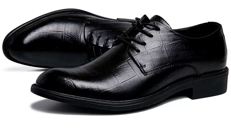 saferido New Black Men Suit Shoes Party Men's Dress Shoes Italian Leather Formal Shoes Men Office