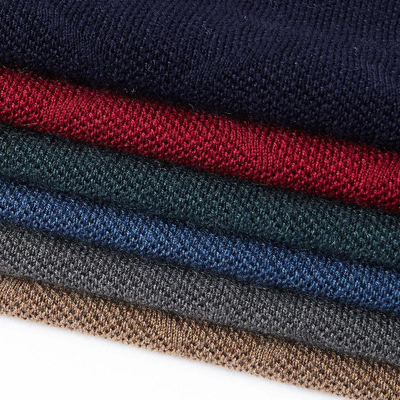 saferido High-End Polo Shirt for Men High Quality Wool Blend Fashionable Embroidered Long Sleeve Tee Korean Style Casual Menswear