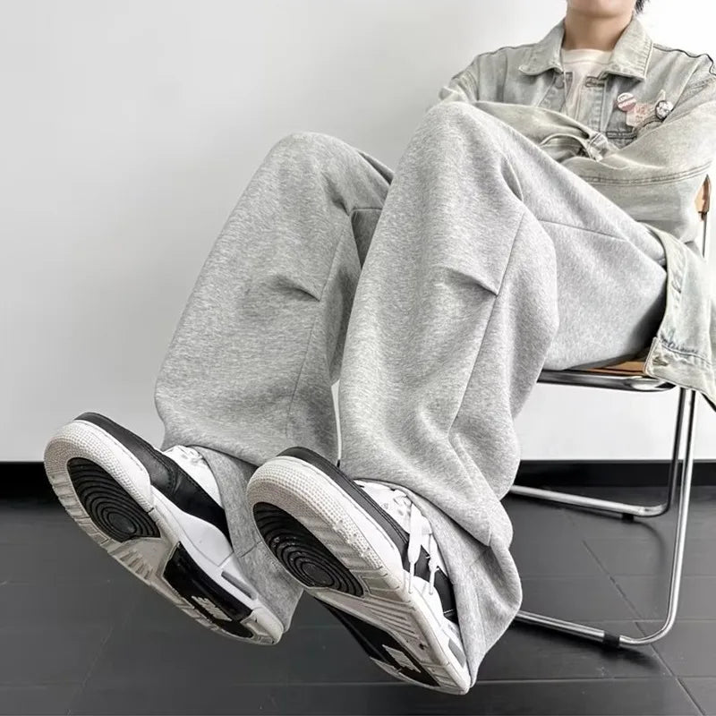 saferido Baggy Men's Sports Pants Oversized Hip Hop Joggers Harajuku Streetwear Male Sweatpants Casual Wide Leg Trousers Korean