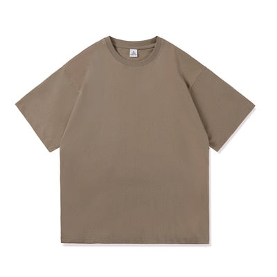 Summer Fashion Men's T Shirt Casual Solid Short Sleeve Classical Tee Mens 100% Cotton Oversized Hip-Hop Top Tees 5XL