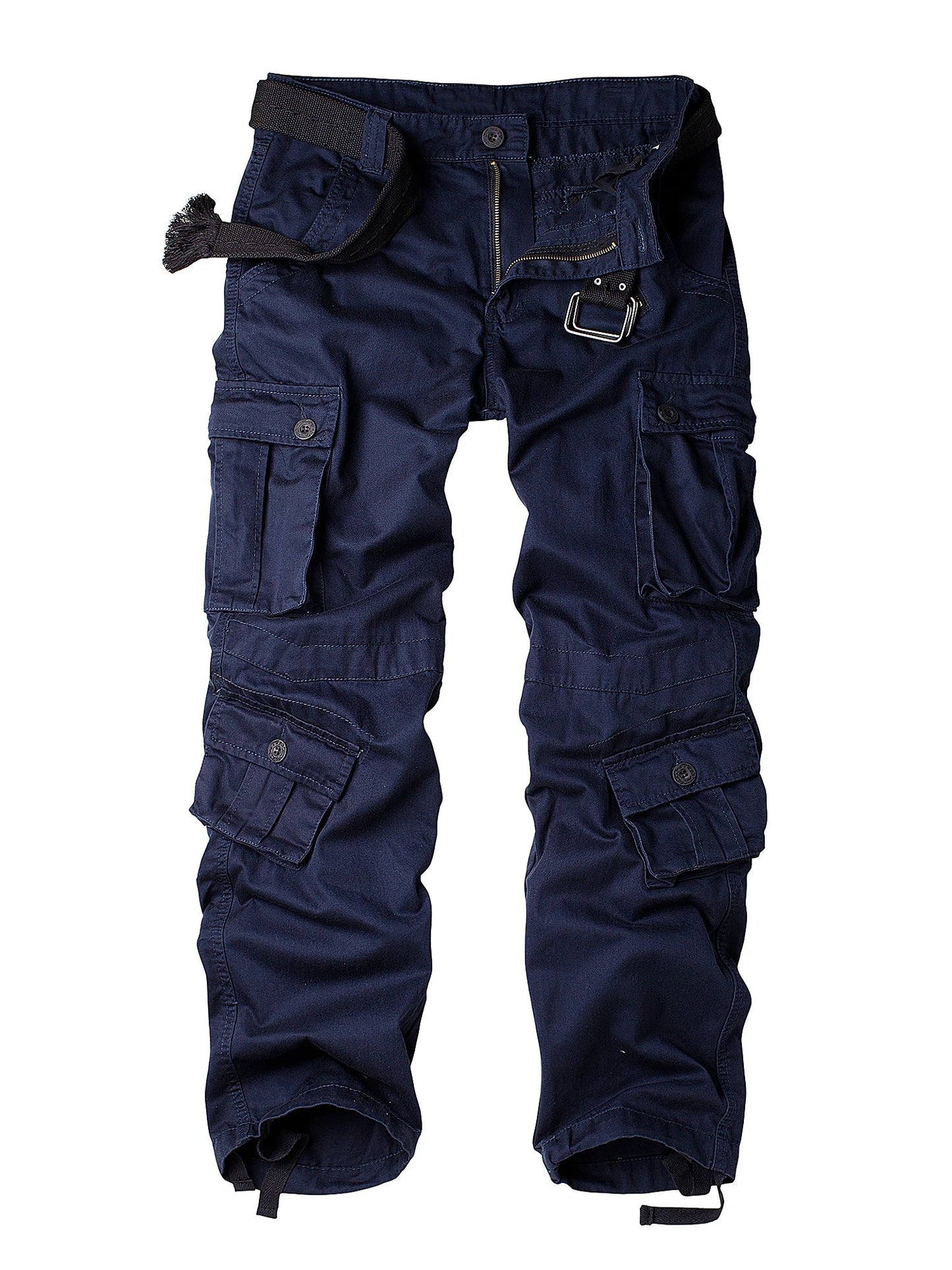 Men's Casual Cargo Pants Military Army Camo Pants Combat Work Pants with 8 Pockets(No Belt)
