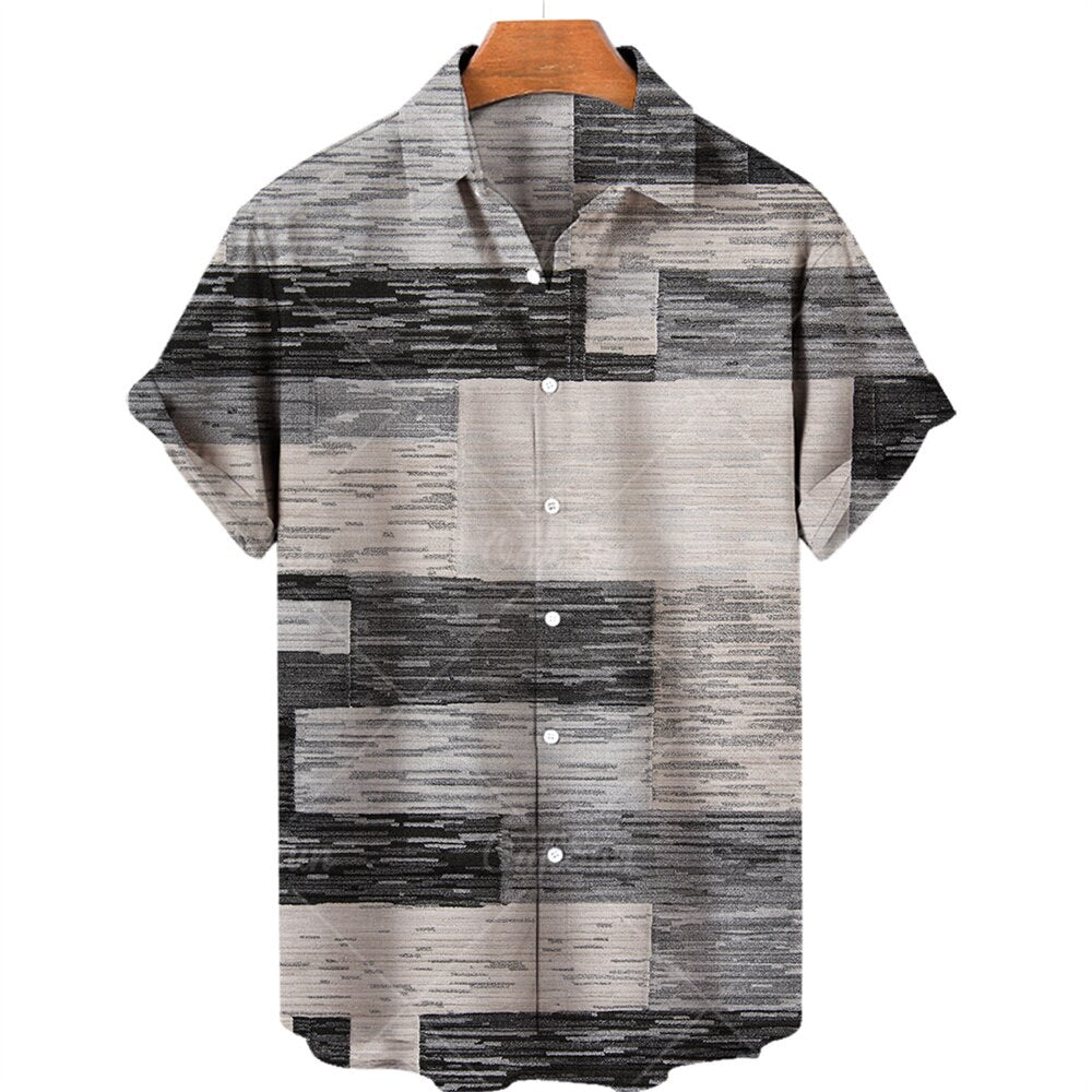Male Shirt Oversized Plaid Floral Short Sleeve Tops Summer Casual Holiday Buttons Social Luxury Clothing Men Hawaii Shirts 5XL