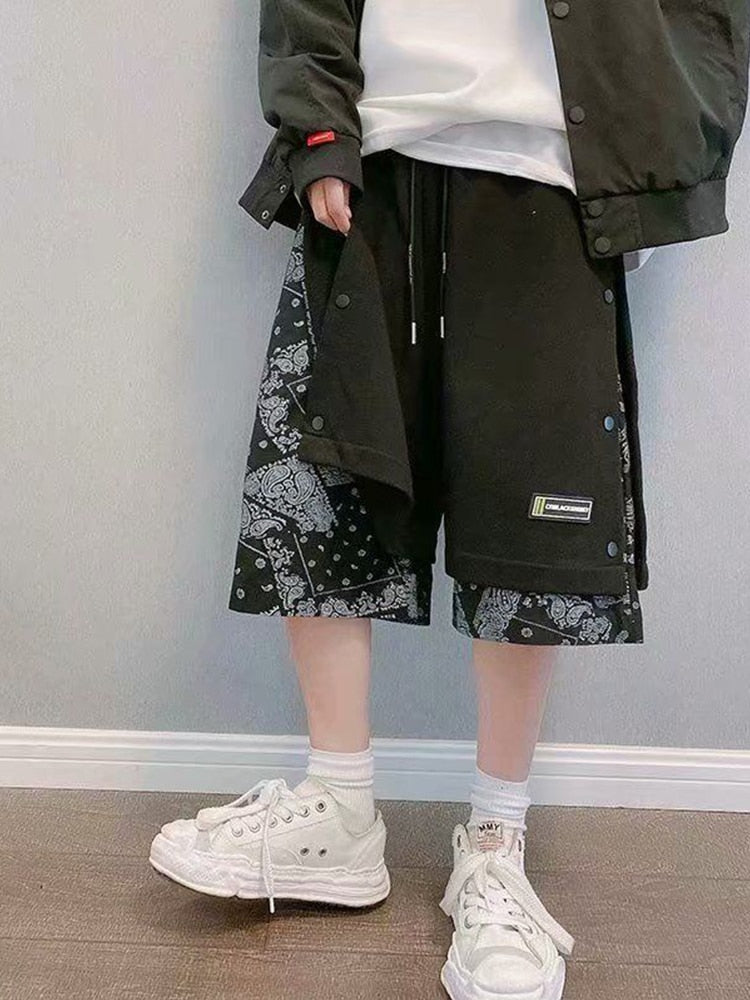 Men's Shorts for Men Basketball Short Homme Paisley Summer Black Clothes for Men Hippie Streetwear Hip Hop Harajuku