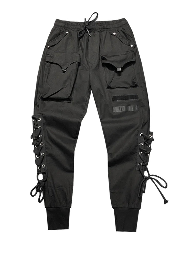 saferido Men's Male fashion black European American fashion brand harem pants personality street catwalk casual pants