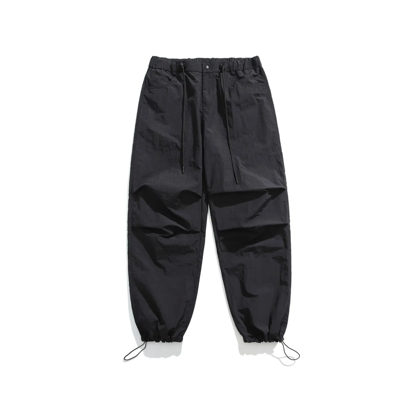 saferido Parachute Sports Pants Men Ice Silk Jogging Sweatpants Wide Leg Trousers Male Streetwear Loose Casual American Street