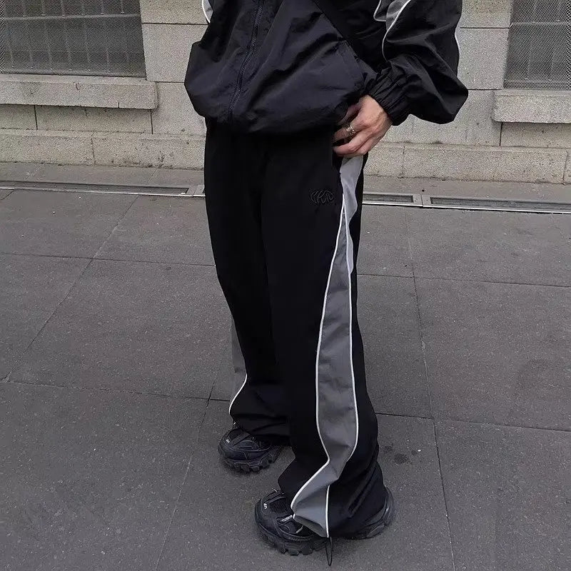 saferido Men'S Y2K Clothes Tracksuits Loose Wide Leg Cargo Jogging Track Pants Couple Korean Fashion Clothing Sweatpants Techwear Women
