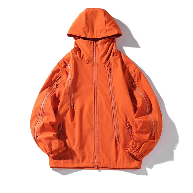 saferido Men Hoodies Jackets Men Harajuku Windbreaker Jacket Hip Hop Bomber Camping Jackets Casual Cargo Jackets Men Coats 5XL
