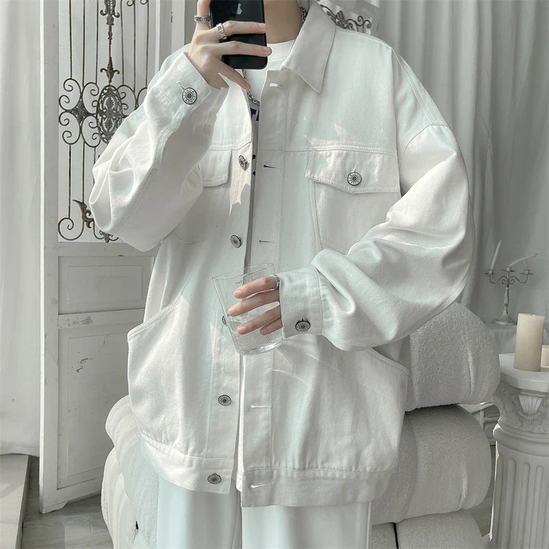 saferido Men's Korean Style Clothes Outerwear Original Clothing Coats Models Japanese Vintage Clothing Spring Jackets Popular
