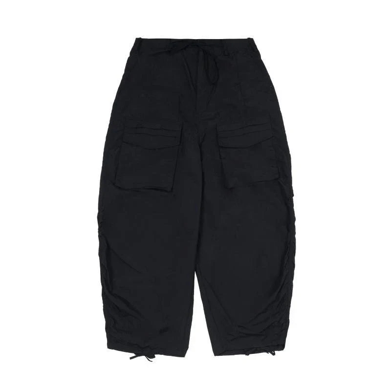saferido Parachute Cargo Pants Men Oversize Cargo Trousers Male Y2K Sweatpants Men High Waist Japanese Streetwear Hip Hop