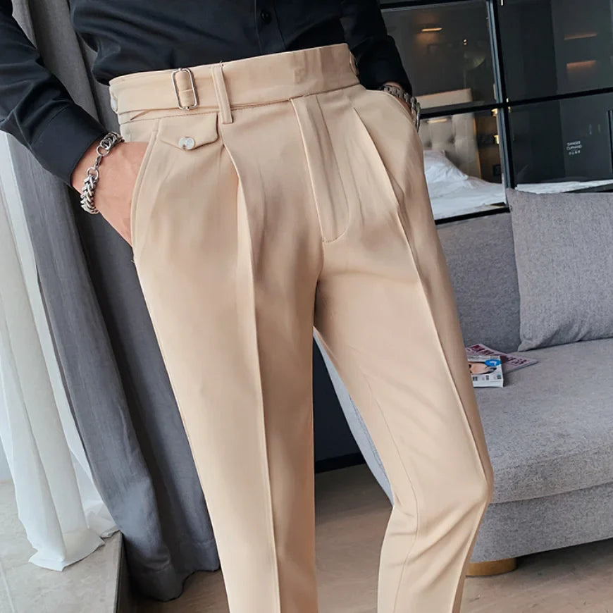 saferido Brand Clothing Fashion Spring High Quality Slim Fit Business Suit Pants/Male White Black Leisure Dress Trousers 29-36