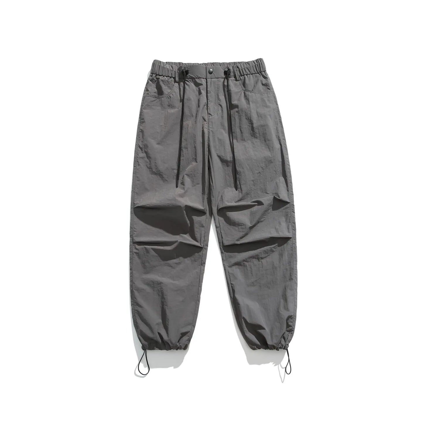 saferido Parachute Sports Pants Men Ice Silk Jogging Sweatpants Wide Leg Trousers Male Streetwear Loose Casual American Street