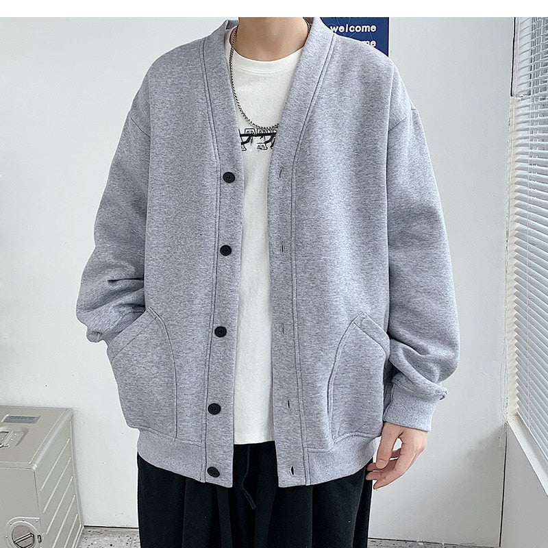 Fashion Cardigan Men's Knit Winter Coats Business Casual Jackets Male Tops Man Coat Size M-5Xl Knitwear 2 Colors