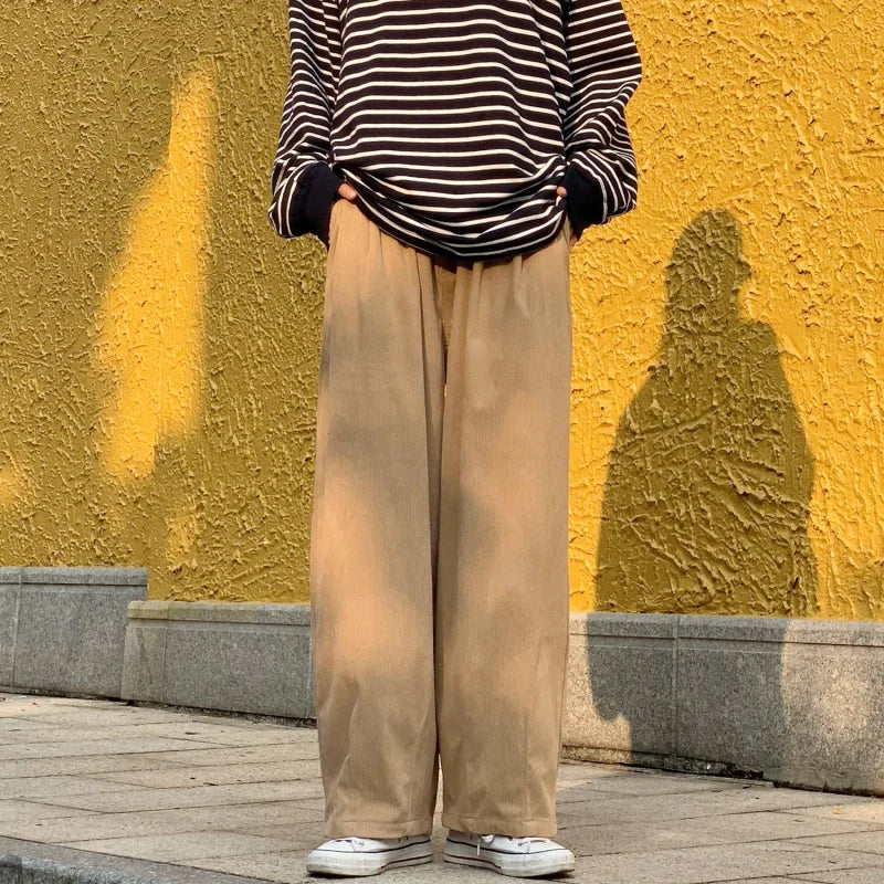 saferido New Baggy Striped Sweatpants For Men Straight-Leg Pants Fashion Hip Hop Streetwear Harajuku Trousers Casual Bottoms Male Clothes