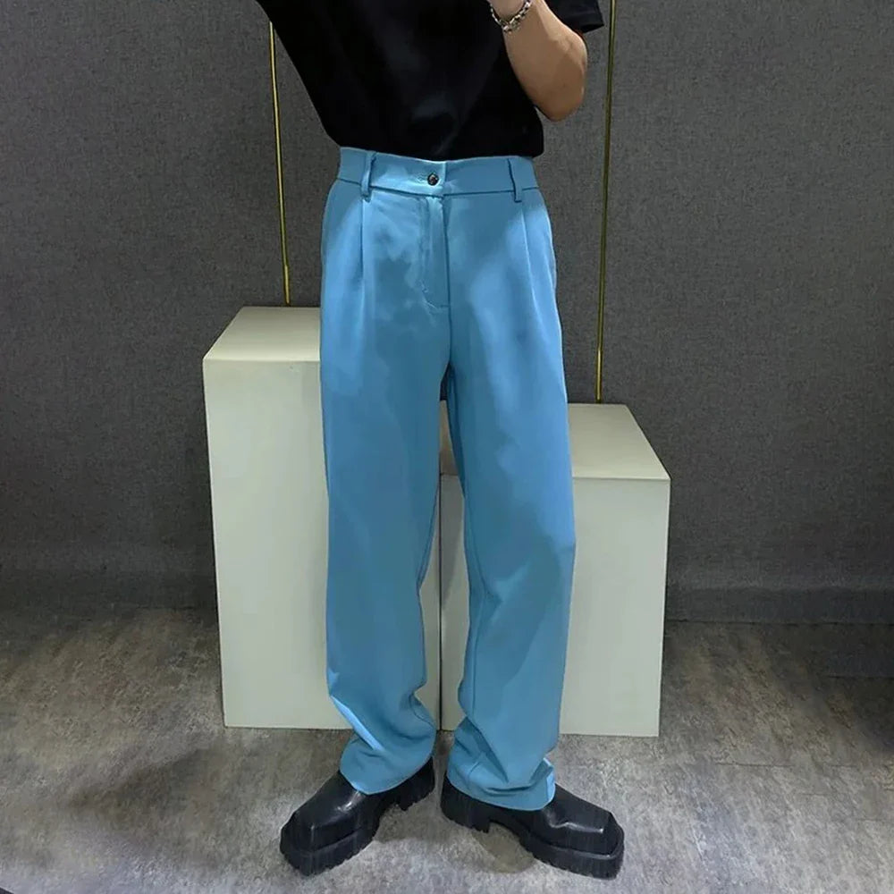 saferido Mens Trousers Simple Business Light Casual Pants Autumn British Style All-Match Comfortable Straight Pants Men'S Clothing 2024