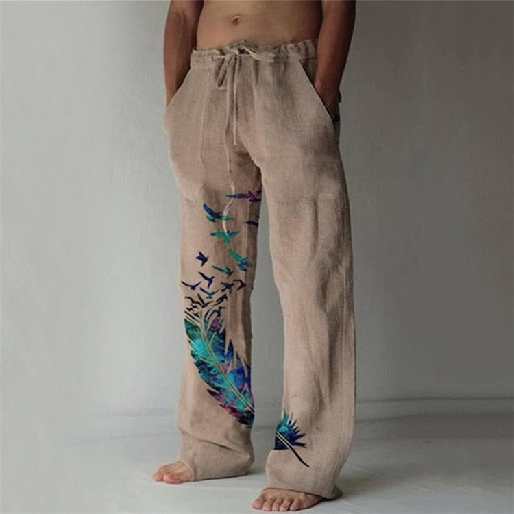 New Men's Sports Pants Casual Baggy Sweatpants Trousers Beach Holiday Yoga Jogging Pant Plus Size Fitness Pants Man Streetwear