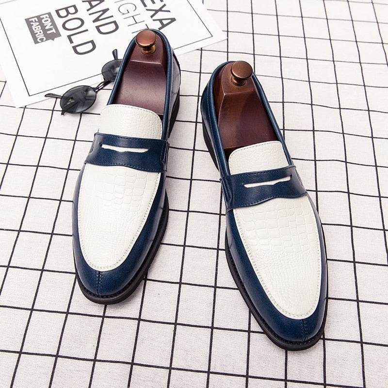 saferido Fashion Men Loafers Slip On Classic British Style Casual Dress Shoes Classic Social Leather Shoes Elegant Original Boat Shoes