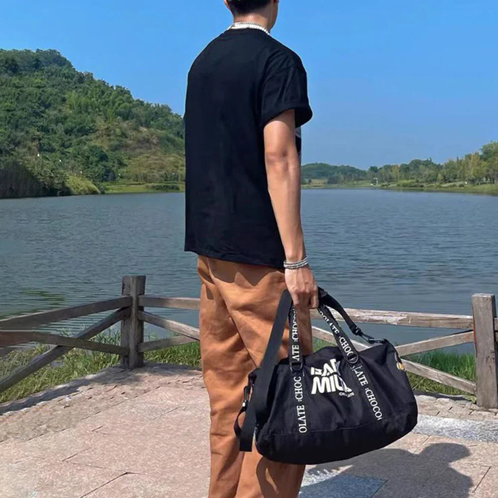 saferido Men's Casual T-Shirt Fashionable Trendy Hip-Hop High Street Y2k Retro Snake Pattern Loose Cotton Top 2024 Spring And Summer