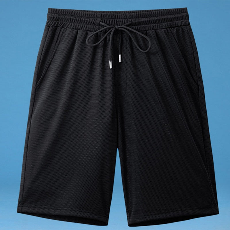 Men's Stretch Quick Dry Beach Shorts With Pockets And Mesh Lining Straight Man Pants Hot Pants Casual Running Sport Shorts