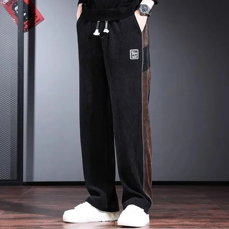 saferido Pocket Trend Polyester Male Trousers Classic Clothes Low Price Stylish Korean Style Baggy Men's Casual Pants Original Clothing