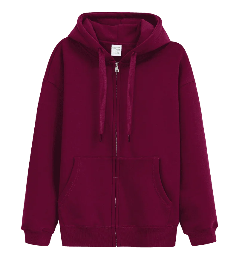 saferido 600GSM 95% Cotton Solid Retro Oversize Hoodie Unisex Winter Warm Zipper Up Open-Up Hoodies Vintage Classic Streetwear Loose Coat