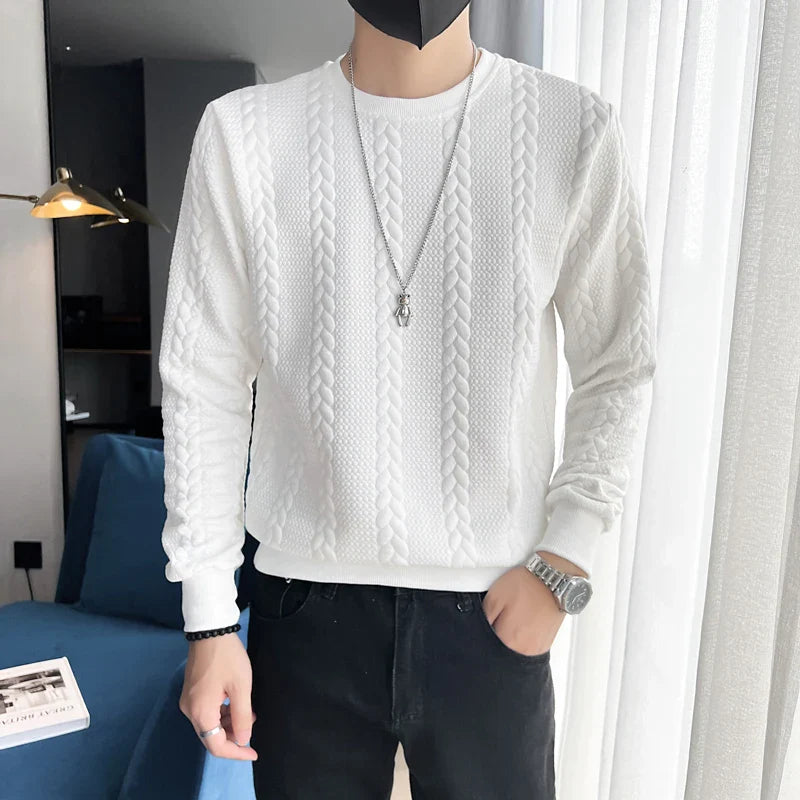 saferido Streetwear Cotton Men's Sweatshirt Casual Solid Color Long Sleeve Spring Sweatshirt Men Quality Classic Mens Clothes S-3XL