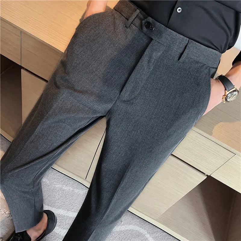 Men Dress Pants Autumn New Slim Fit Casual Pantalon Homme Wedding Party Formal Suit Trousers Men Clothing Oversized 28-42
