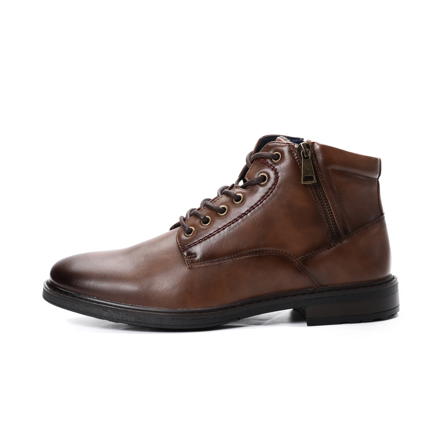 saferido Autumn/ Winter Men Boots Zip Lace-up Ankle Boots Smart Business Work Office Dress Shoes Man Shoes