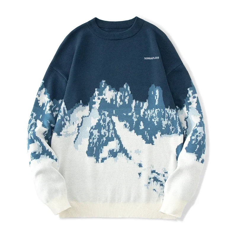 New Autumn Winter Casual Sweater Men Loose Harajuku Style Round Neck Long Sleeve Mens Fashion Pullovers Trendy Sweaters