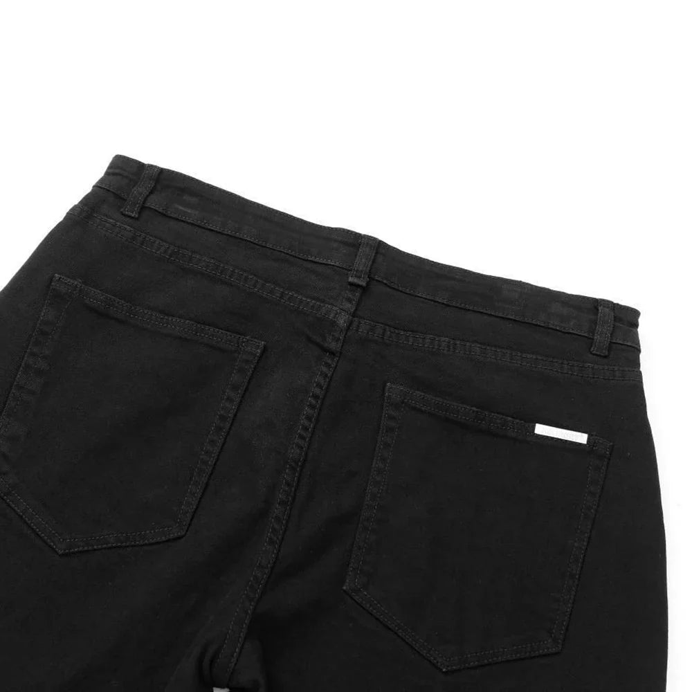 saferido Men's Autumn American Loose High-Waisted Straight-Leg Coconut Tree Embroidered Jeans Retro Simple Casual Comfort Wide-Leg Pants