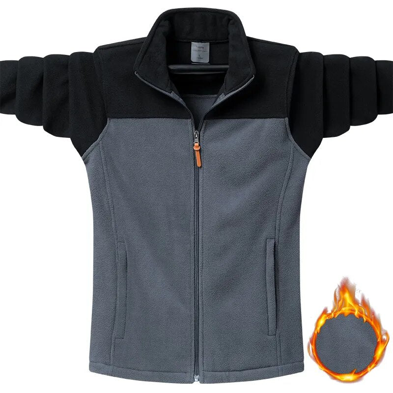 US Plus Size 9XL New Winter Fleece Jacket Men Tactical Softshell Fleece Camping Work Coat Fashion Thick Warm Harajuku Parkas Man