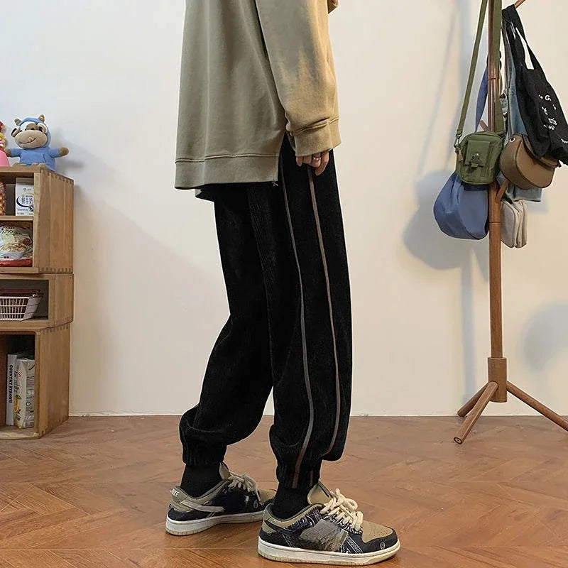 saferido Male Sweat Pants Athletic Track Sport Sweatpants for Men Cotton Trousers Plain Jogger Young La New Items in Casual Korean Style