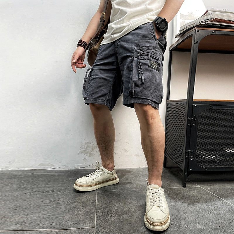 Men Summer Brand New Casual Vintage Classic Pockets Camouflage Cargo Shorts Men Outwear Fashion Twill Cotton Shorts Men