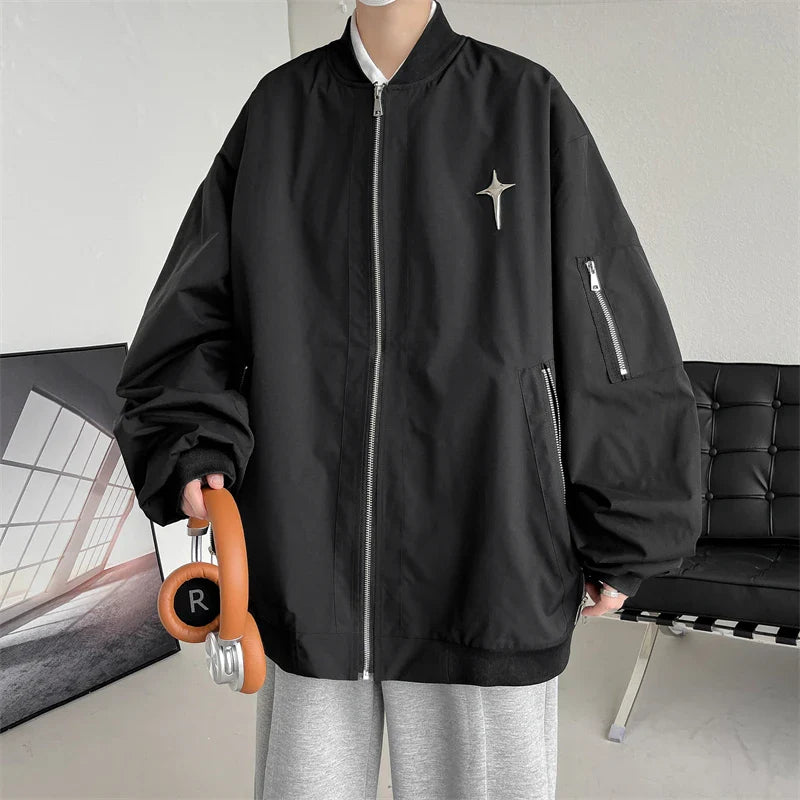 saferido Men's Clothing Korean Popular Clothes Spring Jackets Japanese Vintage Clothing Outerwear Style Coats