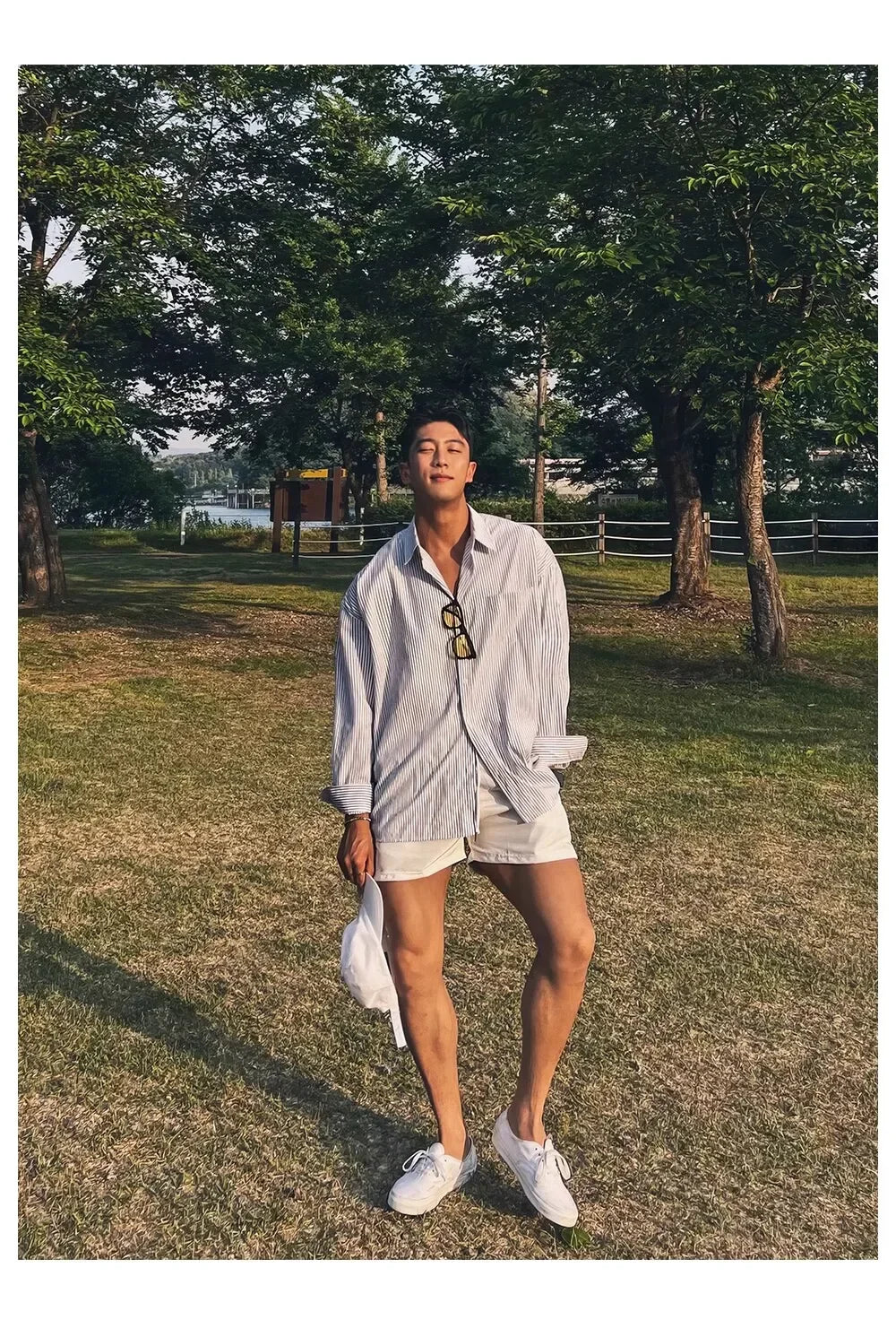 Unisex Oversized Striped Shirt Coat Men's Long Sleeve Casual Loose Fit Fashion Japanese Korean Style Sun Protection Clothing