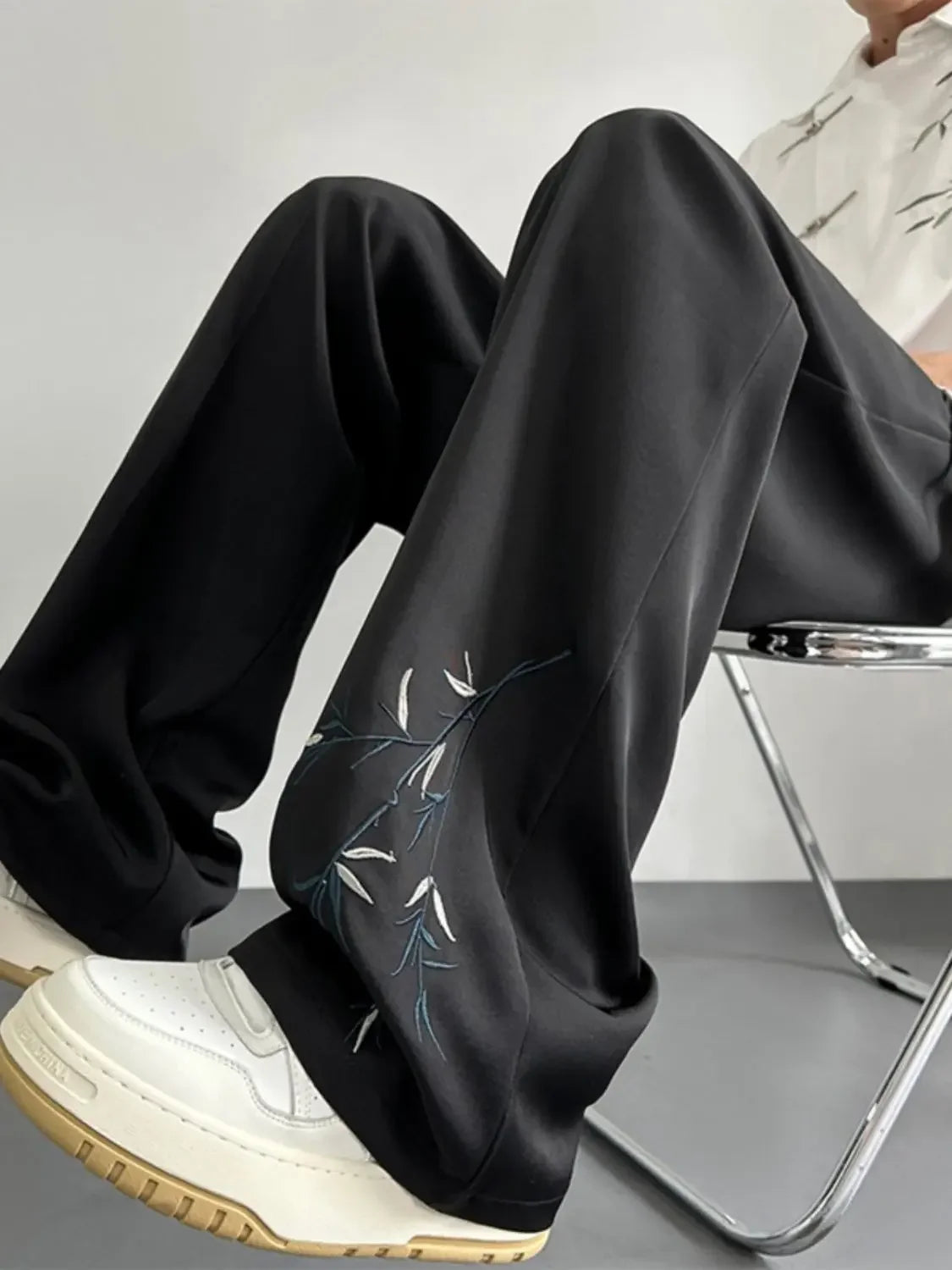 saferido Social Tailoring Business Work Man Suits Pants Office Ice Silk Cooling Trousers for Men Fabric Korean Style Clothes Designer Up