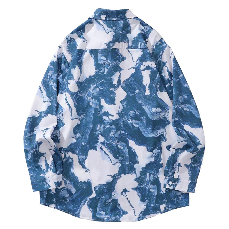 Men's Shirts Oversized Street Style Harajuku Streetwear Long Sleeve Women's Blouse Hip Hop Korean Autumn Clothes