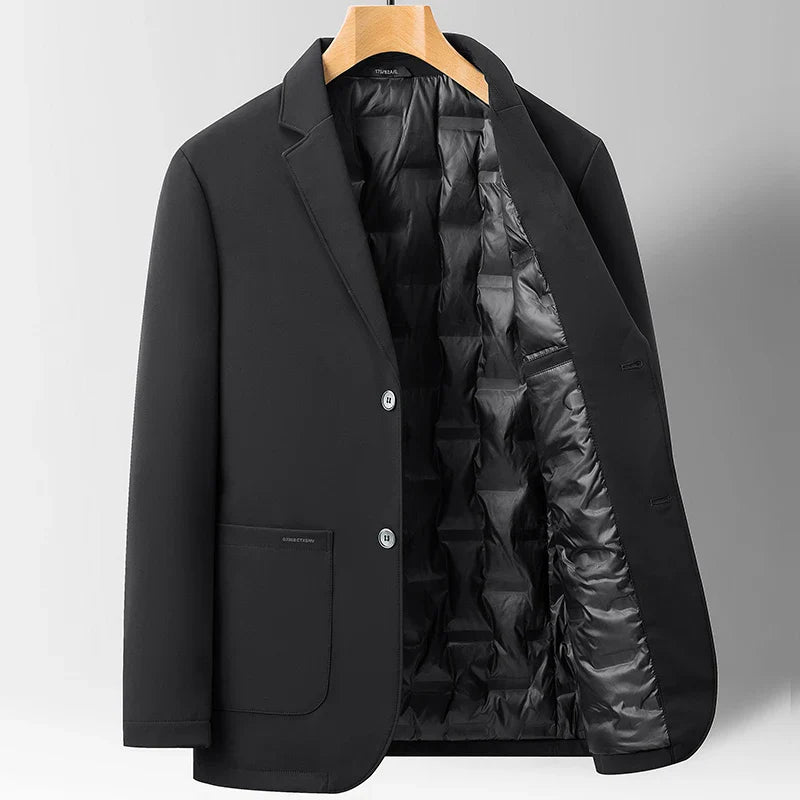 High-end new suit down jacket fashion handsome men lapel slim slim new national standard cashmere depth Blazers (M-4XL)