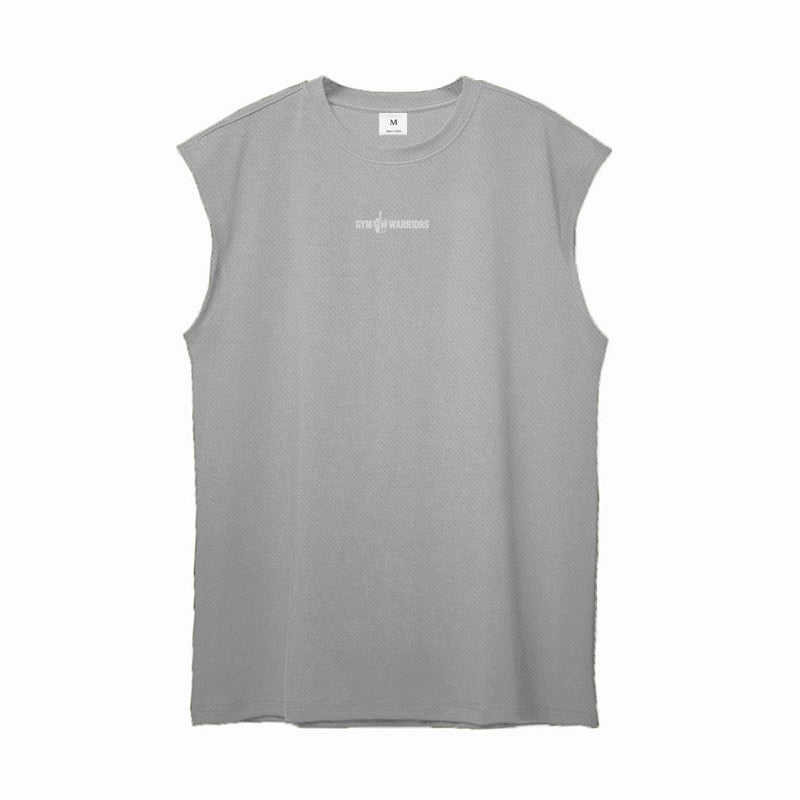 Summer Mesh Mens Workout Tank Top Bodybuilding and Fitness Singlets Quick Dry Vest Gym Clothing Muscle Sleeveless Shirt