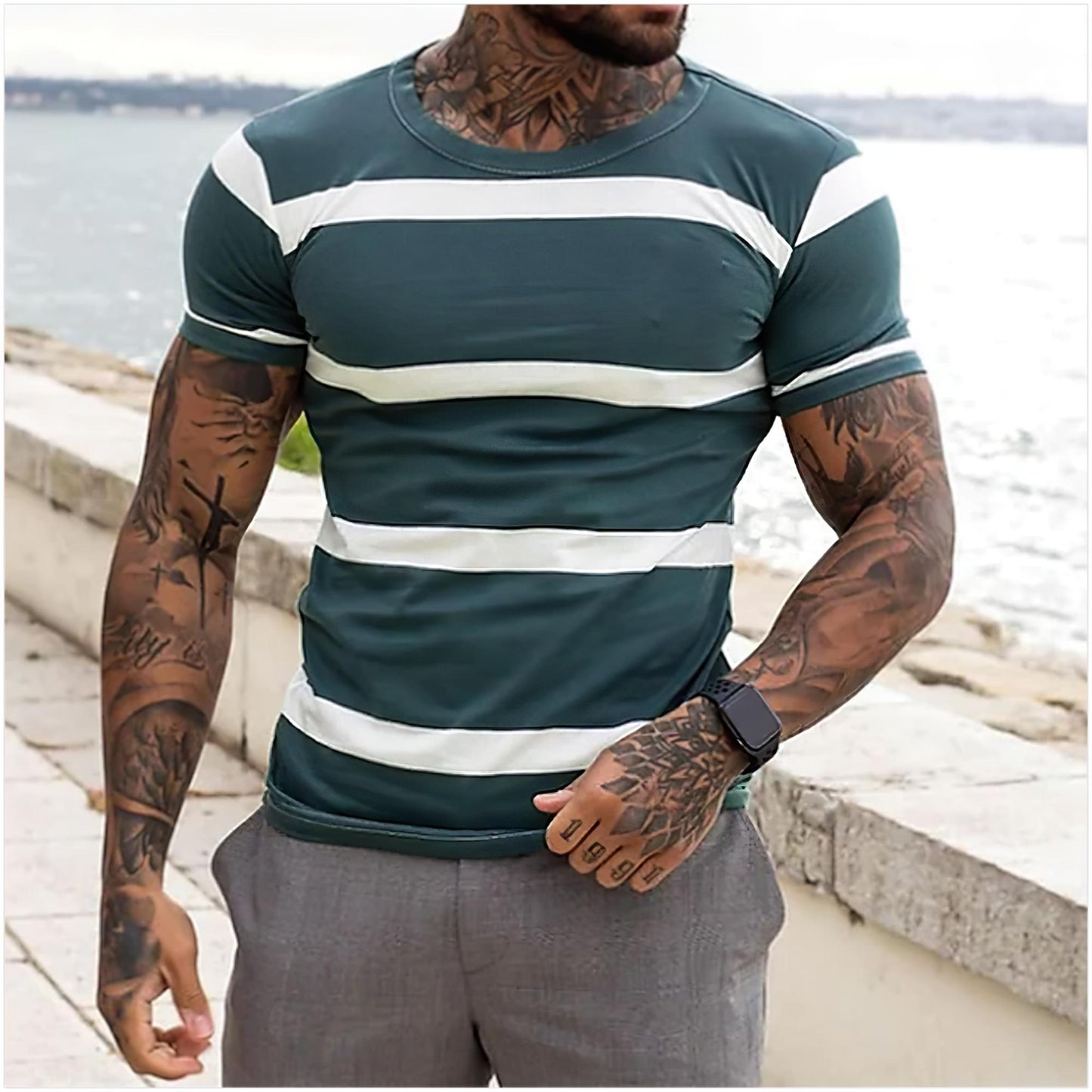 Men's T-shirt Checked Printed Loose Oversized Men' Top Holiday Casual Clothing Daily Short Sleeve T-shirt Fitness Sweatshirt Y2k