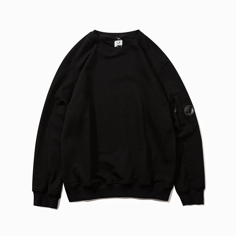 saferido Fall Winter Male Collection Casual Fashion Style O-Neck Loose Fit Sweatshirt for Men Oversized Outwear Men Clothing Street Grey