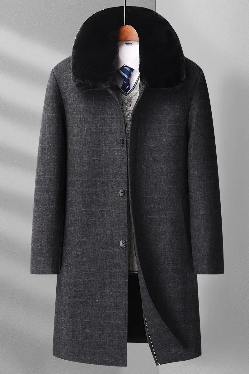 new Arrival Winter jacket Top quality woolen trench coat men,autumn fashion thicken warm wool overcoat male full size M-4XL