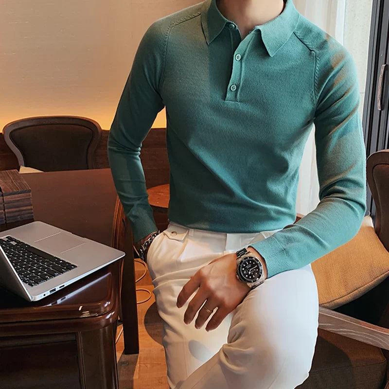 saferido Ctton Brand Clothing Men Spring High Quality Pure Cotton Long Seeve POLO Shirts/Mae Slim Fit Leisure POLO Shirts Tops