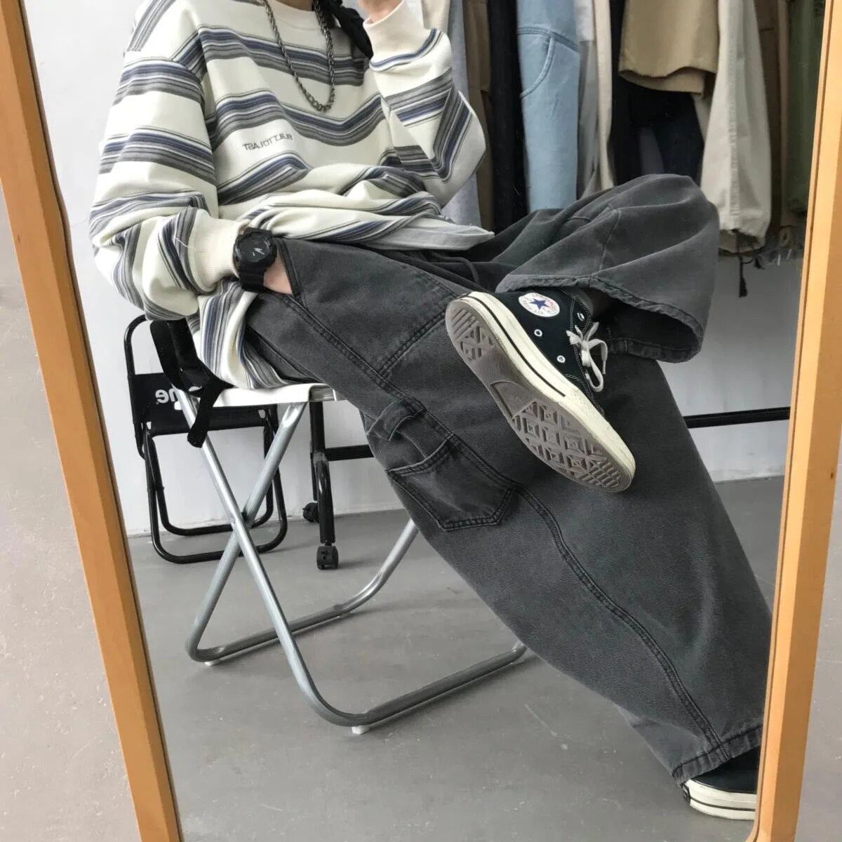 Streetwear Multi-pocket Jeans Loose Plus Size 5XL Wide Leg Pants Japanese Harajuku Casual Denim Trousers Men Clothing