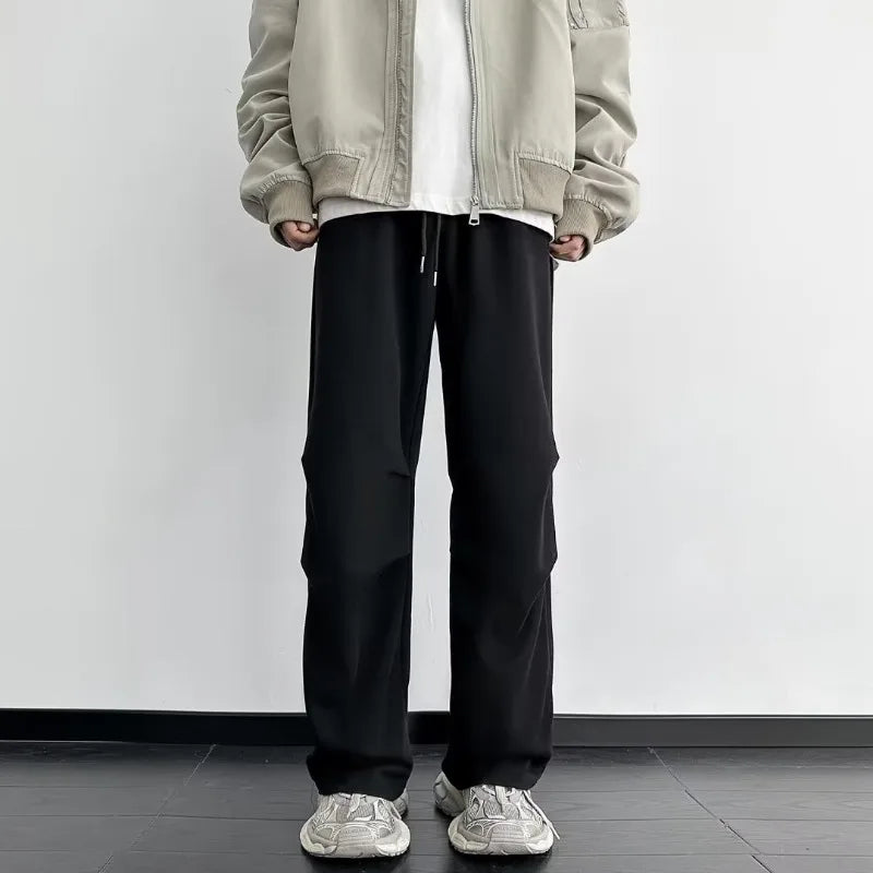 saferido Baggy Men's Sports Pants Oversized Hip Hop Joggers Harajuku Streetwear Male Sweatpants Casual Wide Leg Trousers Korean