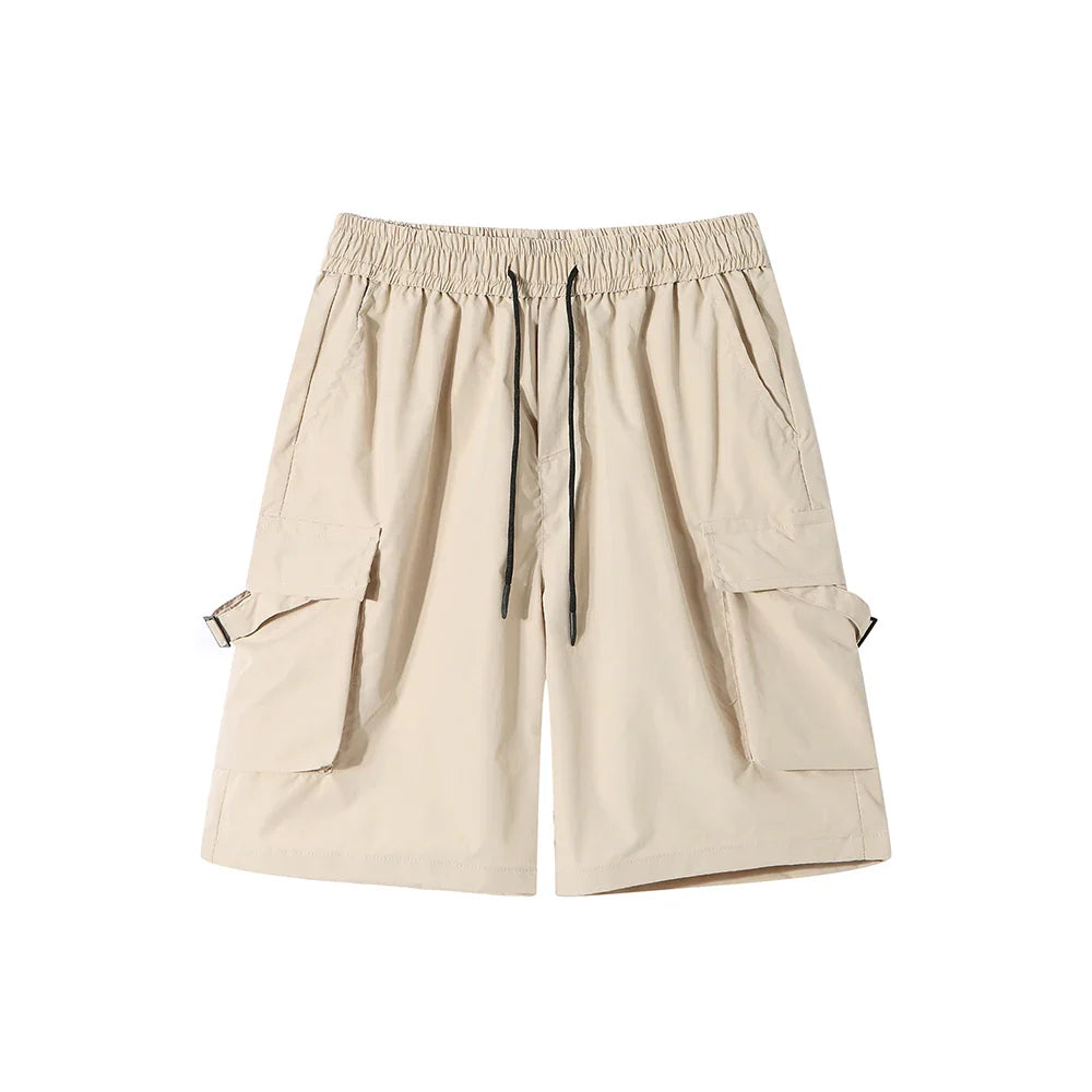 saferido Korean Streetwear Cargo Shorts for Men 2024 Summer Y2K New Multi Big Pocket Retro Casual Loose Shorts Men Versatile Summer Short