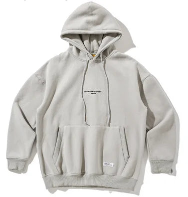 saferido High Quality Thin Fleece Hoodie Japanese Streetwear Hip Hop Sweatshirt Men Clothing Korean Couple Pullover Harajuku Coat